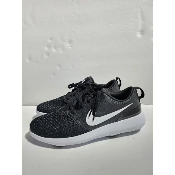 Nike Roshe G Jr Golf Kids Shoes Black White 909250-007 Youth Sz 7Y
